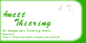 anett thiering business card